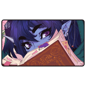 Critical Role: The Mighty Nein - Illustrated: Jester Lavorre Black-Stitched Playmat for Tabletop Gaming