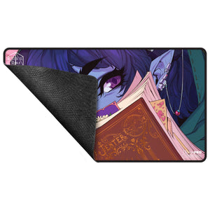 Critical Role: The Mighty Nein - Illustrated: Jester Lavorre Black-Stitched Playmat for Tabletop Gaming