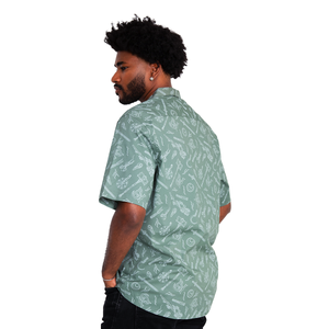 Bells Hells Weapons Button Down Short Sleeve Shirt