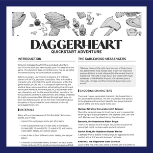 Daggerheart Quickstart Adventure - The Sablewood Messengers