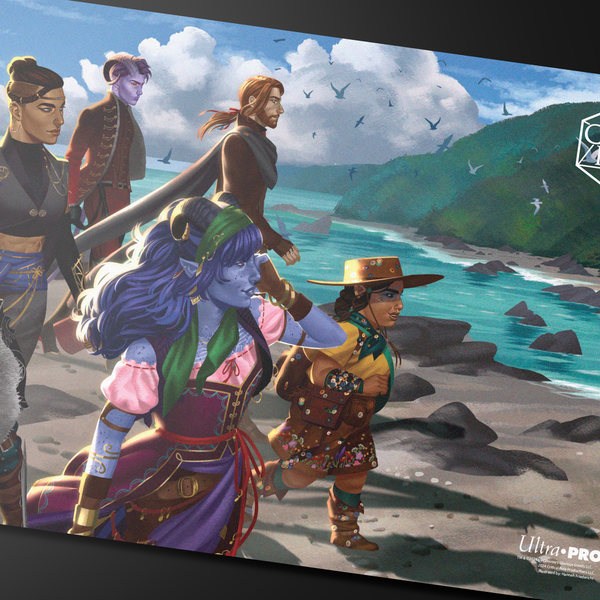 Critical Role PoD Stitched Edge Playmat - Mighty Nein Reunited