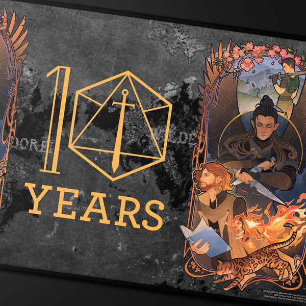 Critical Role 10th Anniversary Stitched Edge Playmat - Liam O'Brien