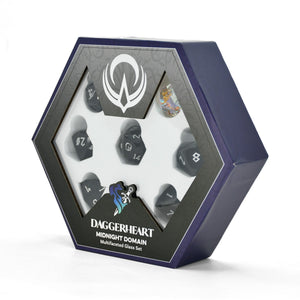 PRE-ORDER || Midnight Domain Multifaceted Daggerheart Dice Set