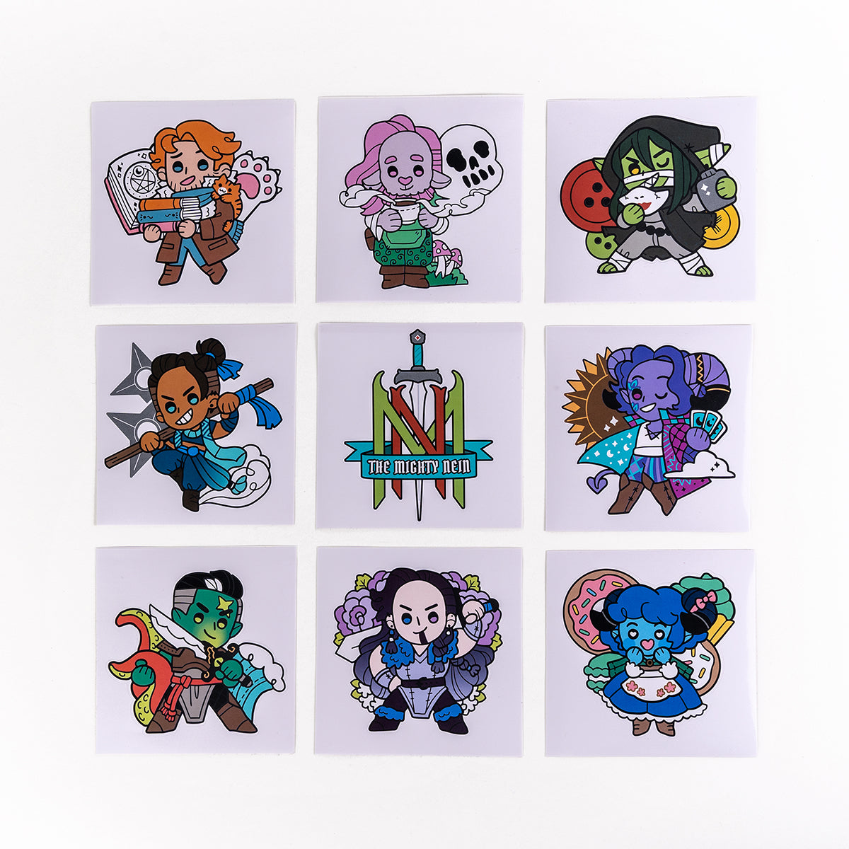 Mighty Nein Chibi Vinyl Decals – Critical Role